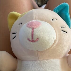 Squishmallow Cute Plush Cat with Colorful Ears